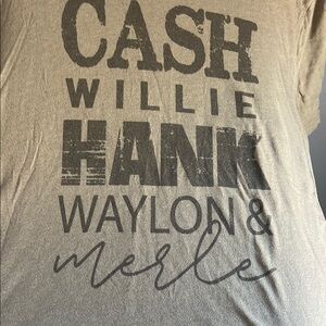 Gray Graphic Tee with Music Legends Print